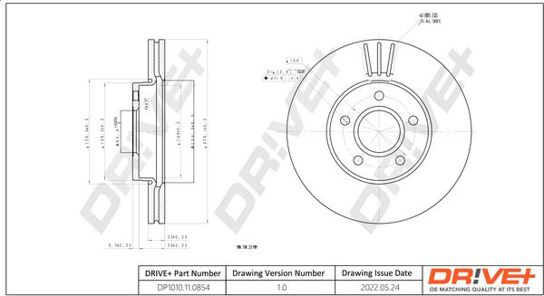 Dr!ve+ DP1010.11.0854 - Disque de frein cwaw.fr