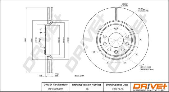 Dr!ve+ DP1010.11.0361 - Disque de frein cwaw.fr