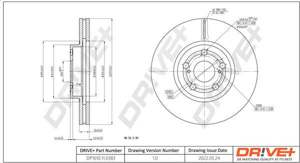 Dr!ve+ DP1010.11.0383 - Disque de frein cwaw.fr