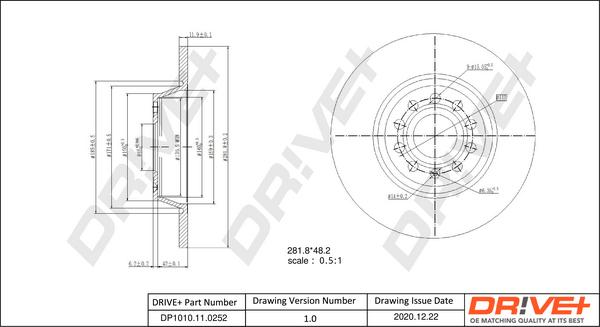 Dr!ve+ DP1010.11.0252 - Disque de frein cwaw.fr