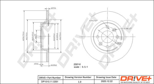 Dr!ve+ DP1010.11.0261 - Disque de frein cwaw.fr