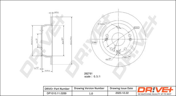 Dr!ve+ DP1010.11.0289 - Disque de frein cwaw.fr