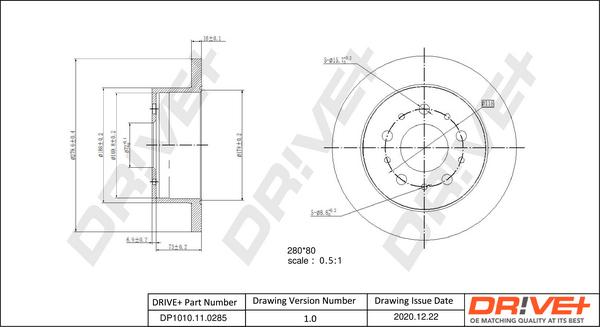 Dr!ve+ DP1010.11.0285 - Disque de frein cwaw.fr