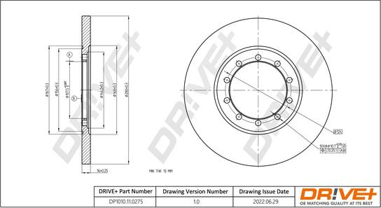 Dr!ve+ DP1010.11.0275 - Disque de frein cwaw.fr