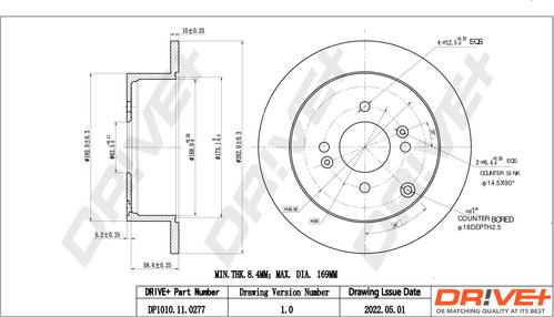 Dr!ve+ DP1010.11.0277 - Disque de frein cwaw.fr