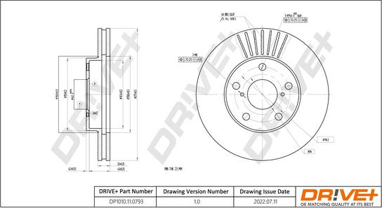 Dr!ve+ DP1010.11.0793 - Disque de frein cwaw.fr