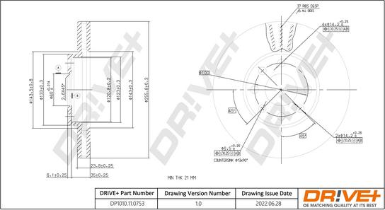 Dr!ve+ DP1010.11.0753 - Disque de frein cwaw.fr