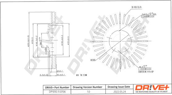 Dr!ve+ DP1010.11.0706 - Disque de frein cwaw.fr