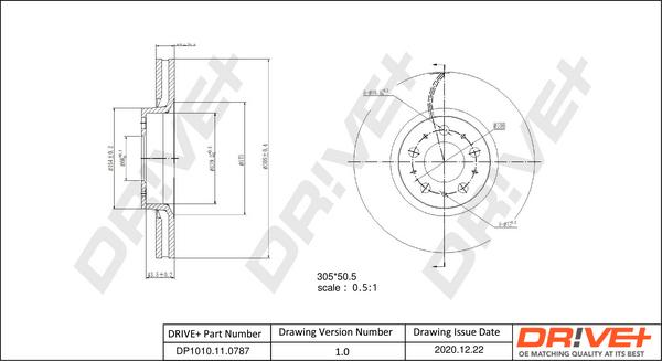 Dr!ve+ DP1010.11.0787 - Disque de frein cwaw.fr