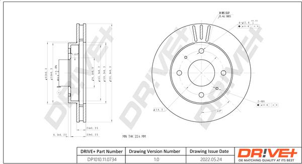 Dr!ve+ DP1010.11.0734 - Disque de frein cwaw.fr