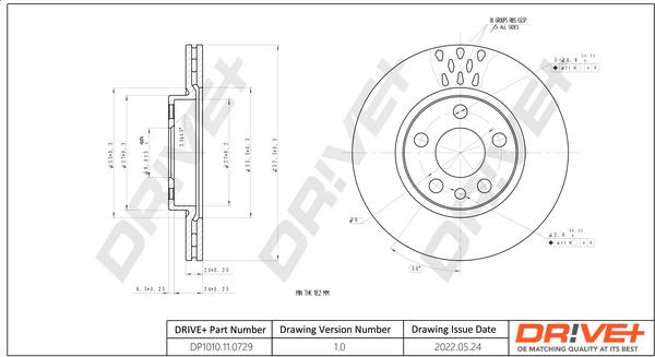 Dr!ve+ DP1010.11.0729 - Disque de frein cwaw.fr