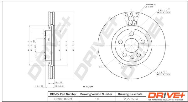 Dr!ve+ DP1010.11.0721 - Disque de frein cwaw.fr