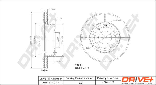 Dr!ve+ DP1010.11.0777 - Disque de frein cwaw.fr