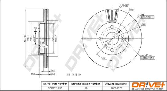 Dr!ve+ DP1010.11.1192 - Disque de frein cwaw.fr