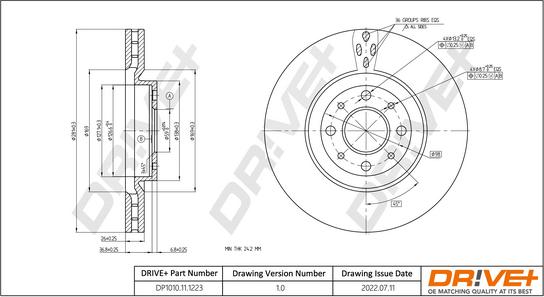 Dr!ve+ DP1010.11.1223 - Disque de frein cwaw.fr