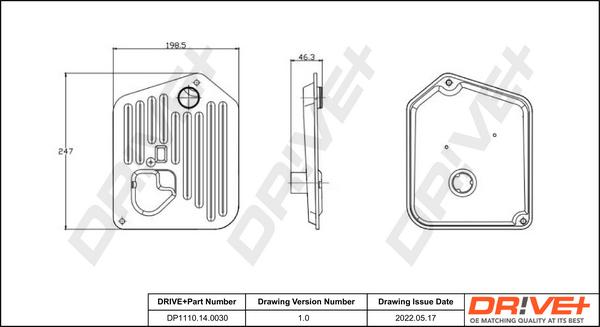 Dr!ve+ DP1110.14.0030 - Filtre hydraulique, boîte automatique cwaw.fr