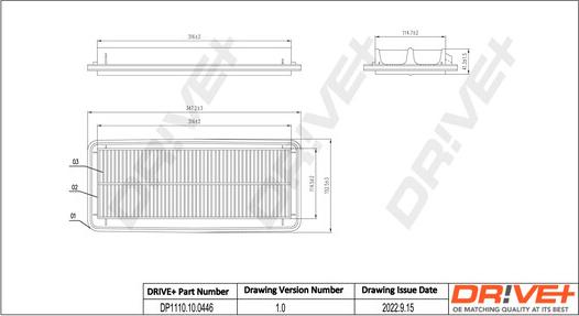 Dr!ve+ DP1110.10.0446 - Filtre à air cwaw.fr
