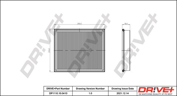 Dr!ve+ DP1110.10.0410 - Filtre à air cwaw.fr