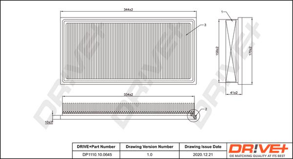 Dr!ve+ DP1110.10.0645 - Filtre à air cwaw.fr
