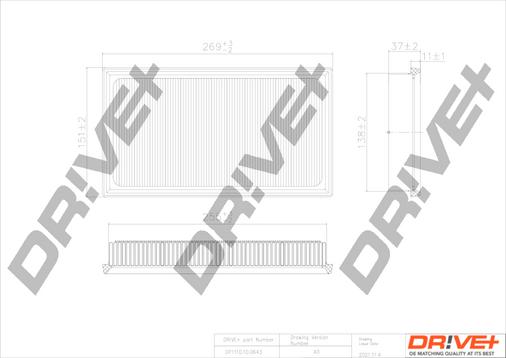 Dr!ve+ DP1110.10.0643 - Filtre à air cwaw.fr