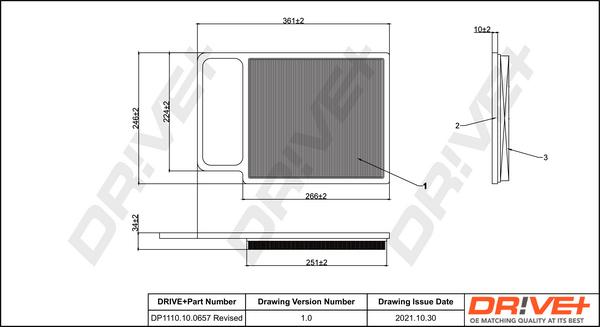 Dr!ve+ DP1110.10.0657 - Filtre à air cwaw.fr