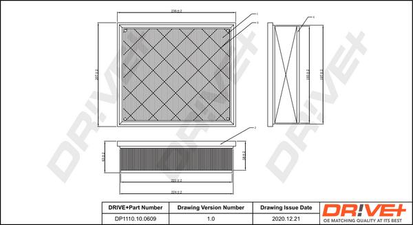 Dr!ve+ DP1110.10.0609 - Filtre à air cwaw.fr