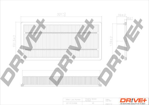 Dr!ve+ DP1110.10.0099 - Filtre à air cwaw.fr