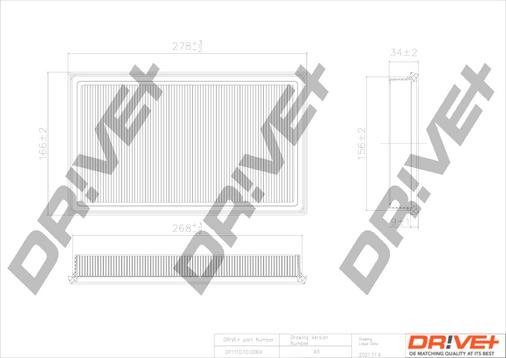 Dr!ve+ DP1110.10.0069 - Filtre à air cwaw.fr