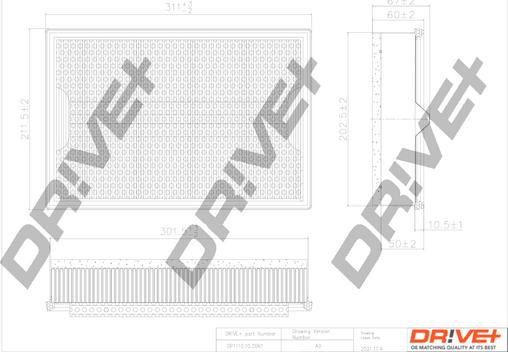 Dr!ve+ DP1110.10.0061 - Filtre à air cwaw.fr