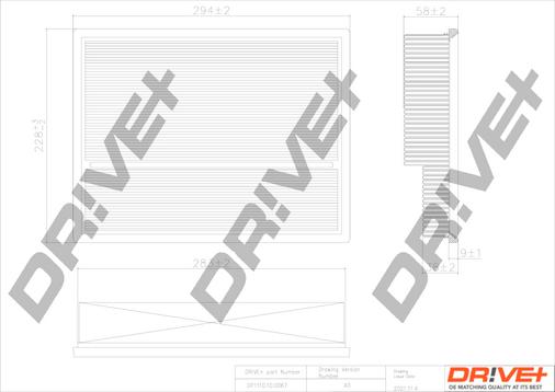 Dr!ve+ DP1110.10.0067 - Filtre à air cwaw.fr