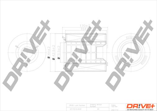 Dr!ve+ DP1110.10.0034 - Filtre à air cwaw.fr