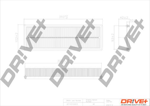 Dr!ve+ DP1110.10.0073 - Filtre à air cwaw.fr