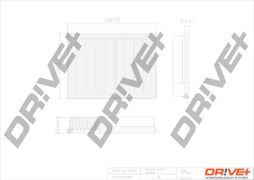 Dr!ve+ DP1110.10.0388 - Filtre à air cwaw.fr