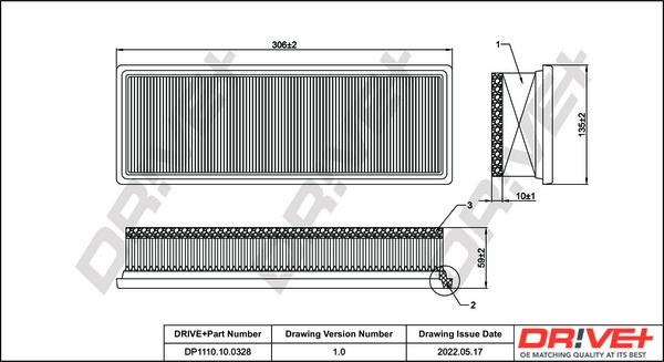 Dr!ve+ DP1110.10.0328 - Filtre à air cwaw.fr