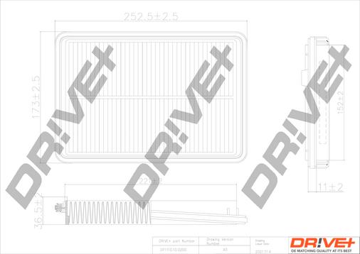 Dr!ve+ DP1110.10.0200 - Filtre à air cwaw.fr