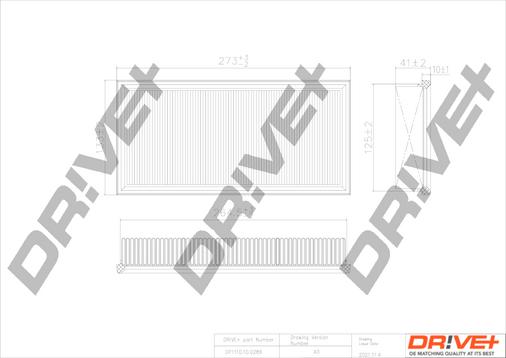 Dr!ve+ DP1110.10.0289 - Filtre à air cwaw.fr