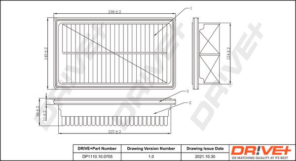 Dr!ve+ DP1110.10.0705 - Filtre à air cwaw.fr