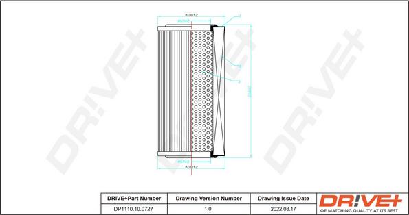 Dr!ve+ DP1110.10.0727 - Filtre à air cwaw.fr