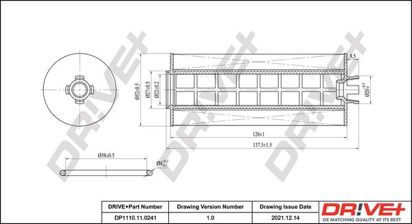 Dr!ve+ DP1110.11.0241 - Filtre à huile cwaw.fr