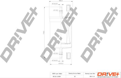 Dr!ve+ DP1110.13.0018 - Filtre à carburant cwaw.fr