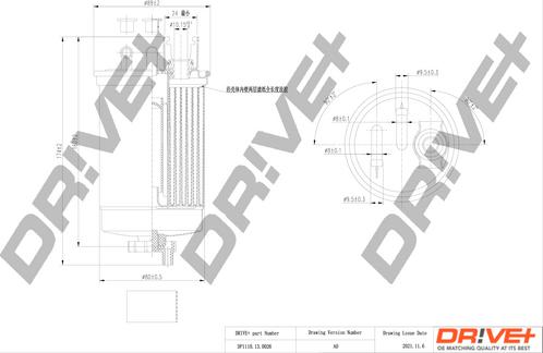 Dr!ve+ DP1110.13.0026 - Filtre à carburant cwaw.fr