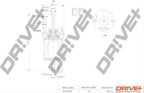 Dr!ve+ DP1110.13.0101 - Filtre à carburant cwaw.fr