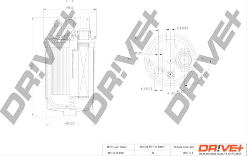 Dr!ve+ DP1110.13.0108 - Filtre à carburant cwaw.fr