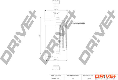 Dr!ve+ DP1110.13.0110 - Filtre à carburant cwaw.fr