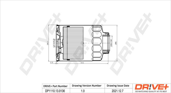 Dr!ve+ DP1110.13.0136 - Filtre à carburant cwaw.fr