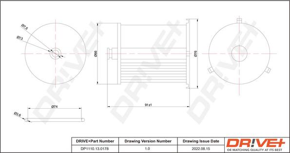 Dr!ve+ DP1110.13.0178 - Filtre à carburant cwaw.fr