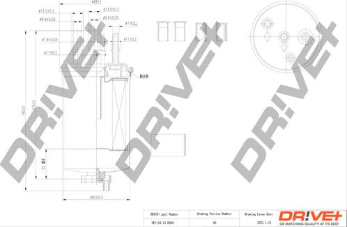 Dr!ve+ DP1110.13.0264 - Filtre à carburant cwaw.fr