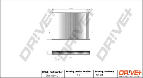 Dr!ve+ DP1110.12.0413 - Filtre, air de l'habitacle cwaw.fr