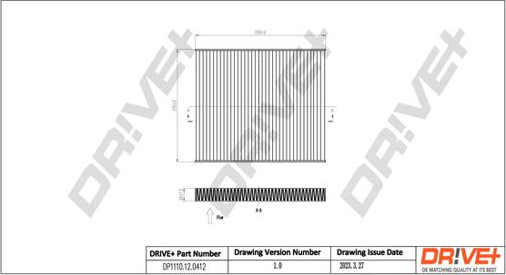 Dr!ve+ DP1110.12.0412 - Filtre, air de l'habitacle cwaw.fr