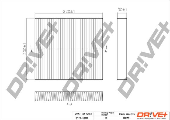 Dr!ve+ DP1110.12.0095 - Filtre, air de l'habitacle cwaw.fr